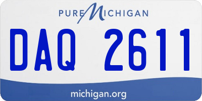 MI license plate DAQ2611