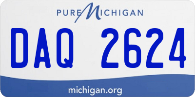 MI license plate DAQ2624