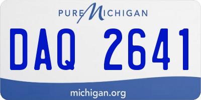 MI license plate DAQ2641