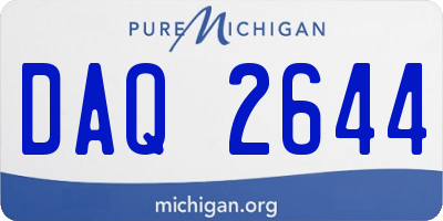 MI license plate DAQ2644