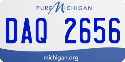 MI license plate DAQ2656