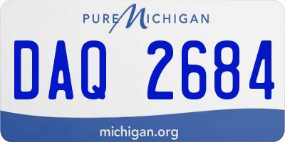 MI license plate DAQ2684