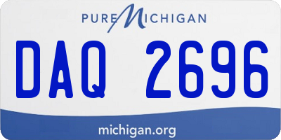 MI license plate DAQ2696