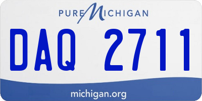 MI license plate DAQ2711