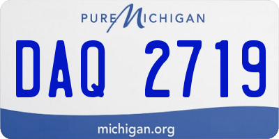 MI license plate DAQ2719