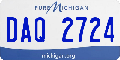 MI license plate DAQ2724