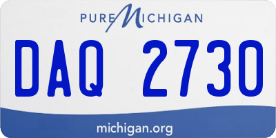 MI license plate DAQ2730