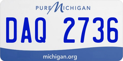 MI license plate DAQ2736