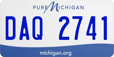 MI license plate DAQ2741