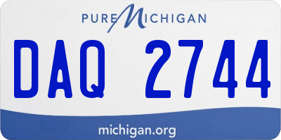 MI license plate DAQ2744