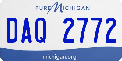 MI license plate DAQ2772