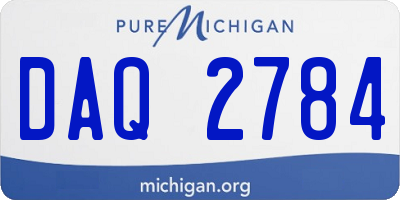 MI license plate DAQ2784