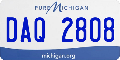 MI license plate DAQ2808