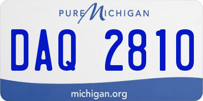 MI license plate DAQ2810