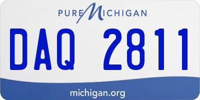 MI license plate DAQ2811