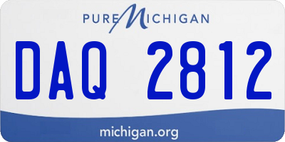 MI license plate DAQ2812