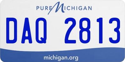 MI license plate DAQ2813