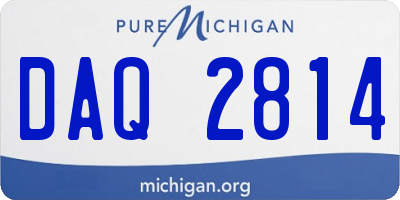 MI license plate DAQ2814