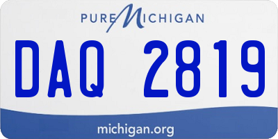 MI license plate DAQ2819