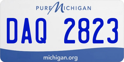 MI license plate DAQ2823