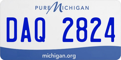 MI license plate DAQ2824