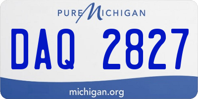 MI license plate DAQ2827