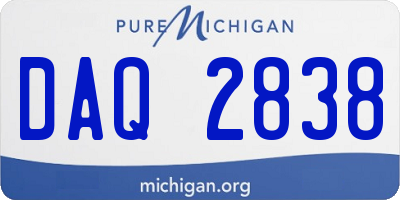 MI license plate DAQ2838