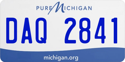 MI license plate DAQ2841
