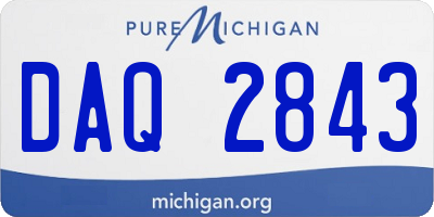MI license plate DAQ2843