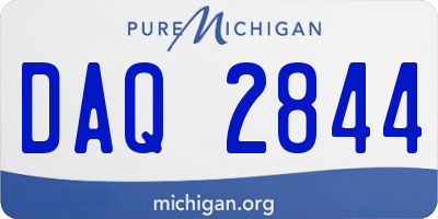 MI license plate DAQ2844