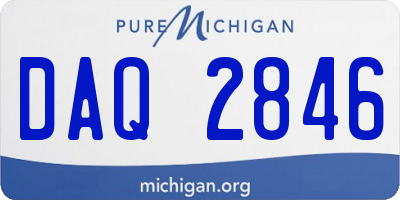 MI license plate DAQ2846