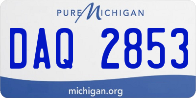 MI license plate DAQ2853