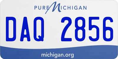 MI license plate DAQ2856