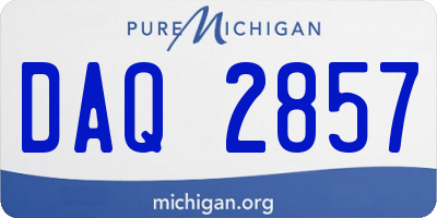 MI license plate DAQ2857