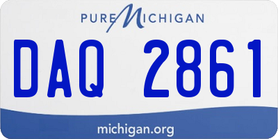 MI license plate DAQ2861