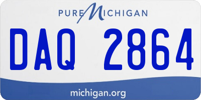 MI license plate DAQ2864