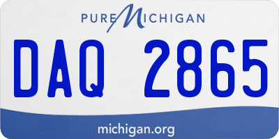 MI license plate DAQ2865