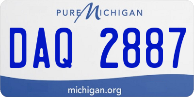 MI license plate DAQ2887