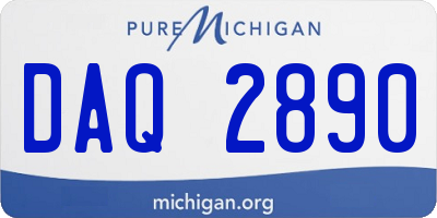MI license plate DAQ2890