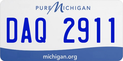 MI license plate DAQ2911