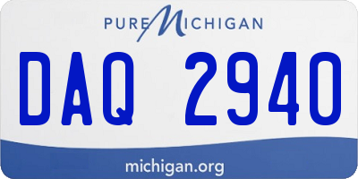 MI license plate DAQ2940