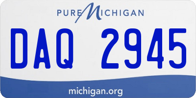 MI license plate DAQ2945