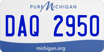 MI license plate DAQ2950