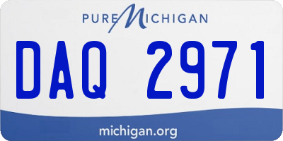 MI license plate DAQ2971