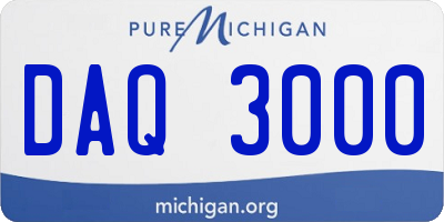 MI license plate DAQ3000