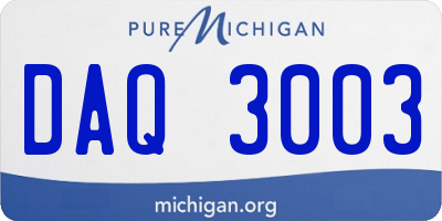 MI license plate DAQ3003