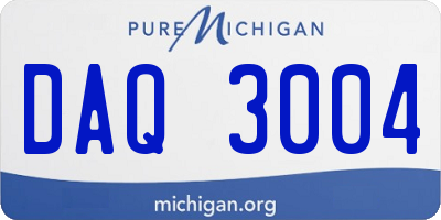 MI license plate DAQ3004