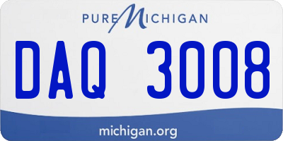 MI license plate DAQ3008