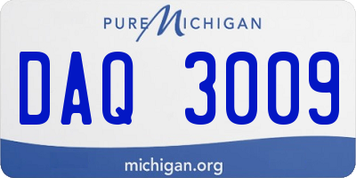 MI license plate DAQ3009