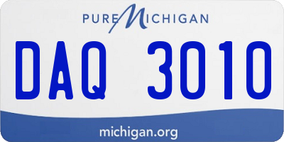 MI license plate DAQ3010